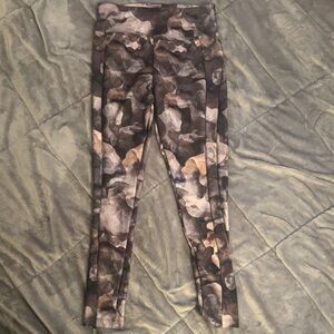 High-Rise Oysho Brown Camo Print Leggings